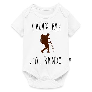 j'peux pas j'ai rando - Body à manches courtes Premium Bébé - blanc - Devant