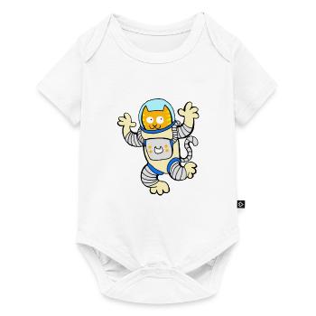 GATONAUTA - Baby Premium Kurzarmbody - Weiß - Vorne