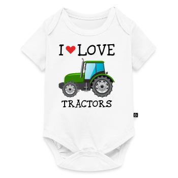 J'AIME TRACTEURS - Body à manches courtes Premium Bébé - blanc - Devant