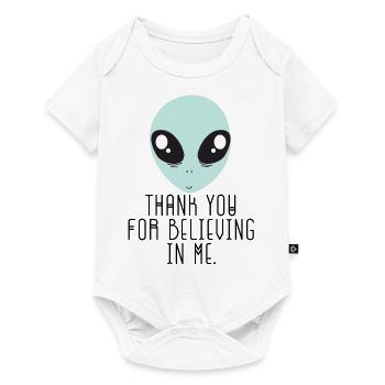 Alien / Zone 51 / UFO: Merci de croire en - Body à manches courtes Premium Bébé - blanc - Devant