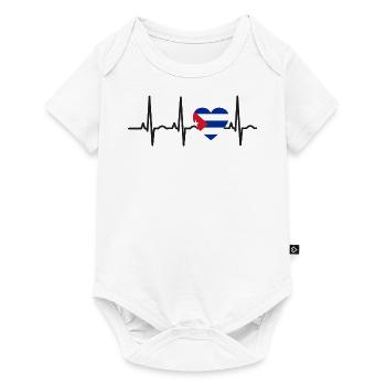 I LOVE ekg heartbeat Kuba Cuba - Body à manches courtes Premium Bébé - blanc - Devant