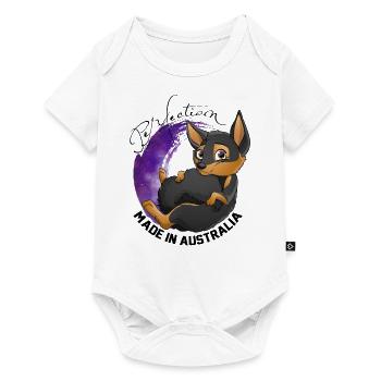 Kelpie Galaxie - Noir Feu - Body à manches courtes Premium Bébé - blanc - Devant