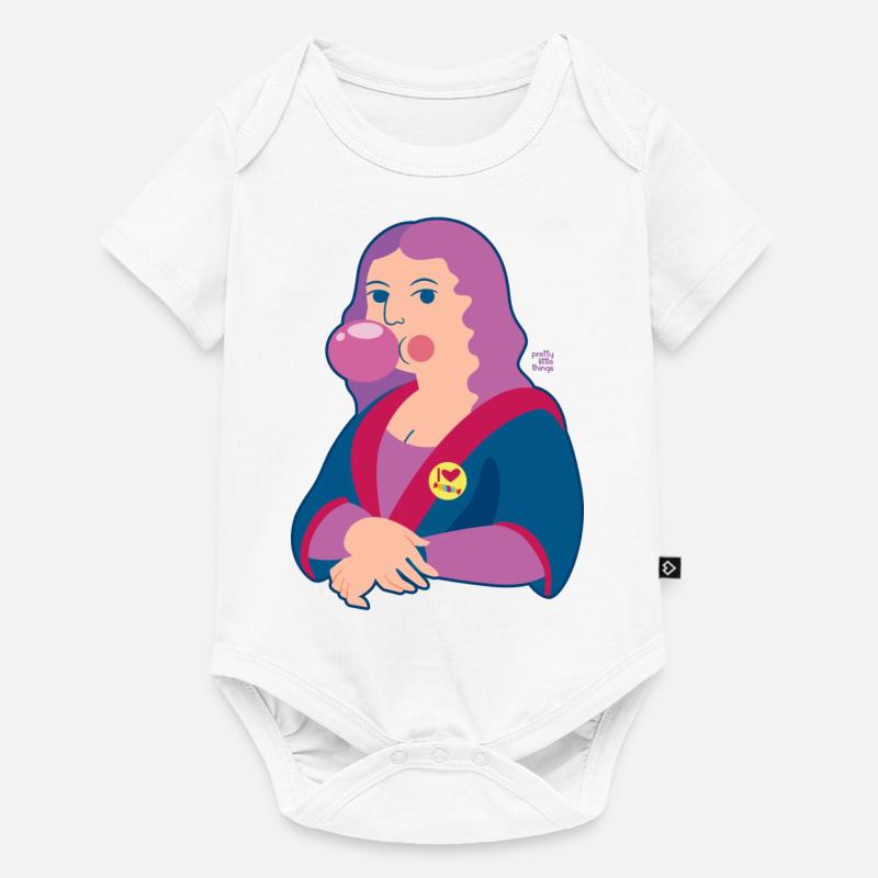 Mona Lisa chicle - Body à manches courtes Premium Bébé - blanc
