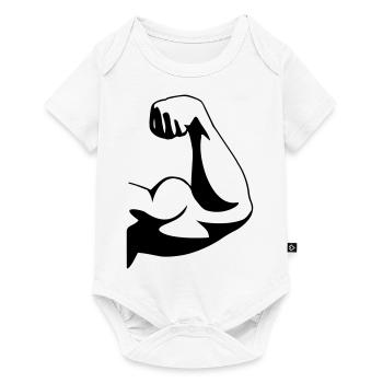 culturistes bras - Body à manches courtes Premium Bébé - blanc - Devant