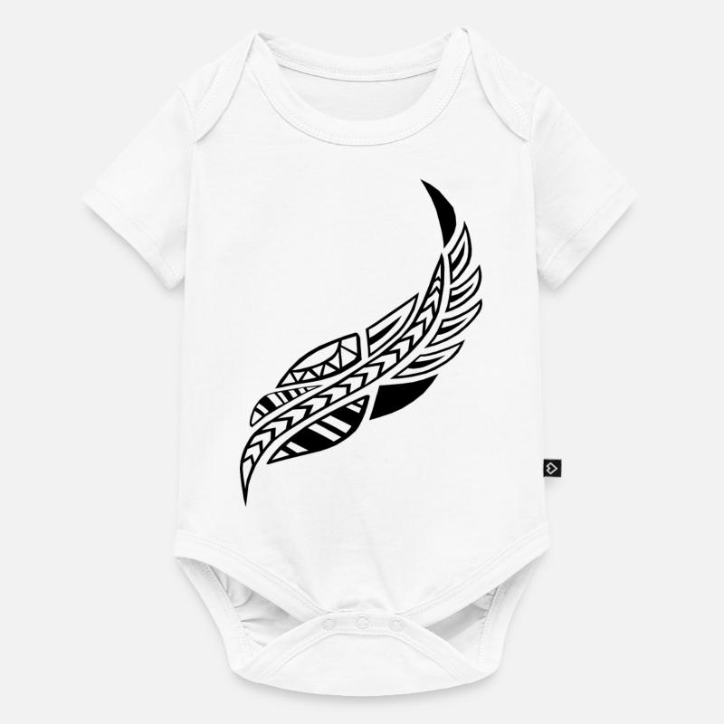 plume tribale - Body à manches courtes Premium Bébé - blanc