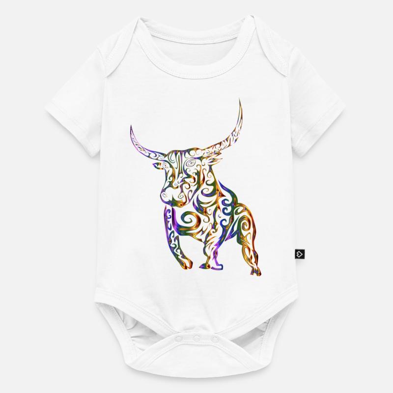 Taureau tribal - Body à manches courtes Premium Bébé - blanc