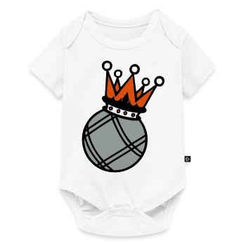 crown king crown petanque boule1 - Baby Premium short-sleeve bodysuit - white - Front