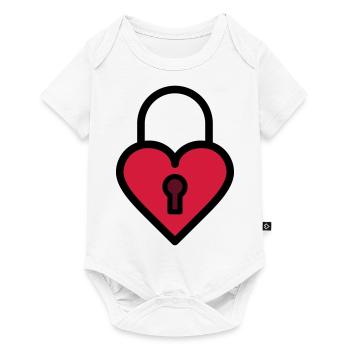 Padlock, love lock - Baby Premium short-sleeve bodysuit - white - Front