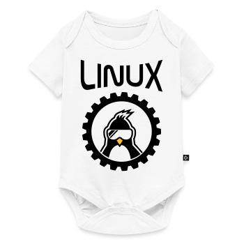 linux wheel - Baby Premium Kurzarmbody - Weiß - Vorne