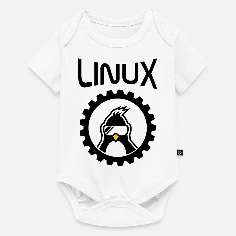linux wheel - Baby Premium Kurzarmbody - Weiß