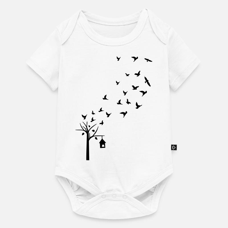 Tree & Bird's cage - Baby Premium short-sleeve bodysuit - white