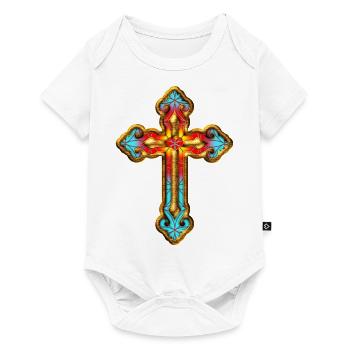 Cross Christian Church Jesus God Religious Belief - Baby Premium short-sleeve bodysuit - white - Front