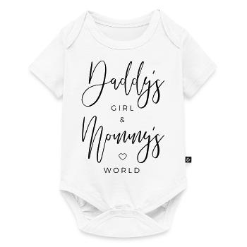 Daddy´s Girl & Mommy´s World - Baby Premium Kurzarmbody - Weiß - Vorne