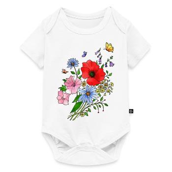 Bouquet of flowers - Baby Premium short-sleeve bodysuit - white - Front