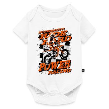 Supermoto Racing - Baby Premium Kurzarmbody - Weiß - Vorne