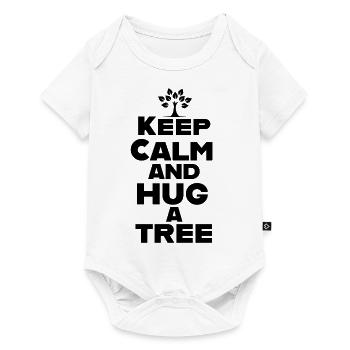 Les arbres restent calmes étreignant les environnementalistes - Body à manches courtes Premium Bébé - blanc - Devant