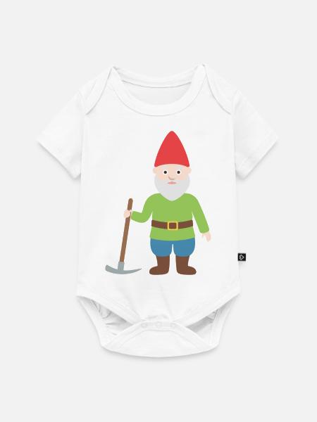 gnom zwerg - Baby Premium Kurzarmbody - Weiß