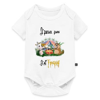 Vache et marmotte, j'peux pas j'ai fondue - Body à manches courtes Premium Bébé - blanc - Devant