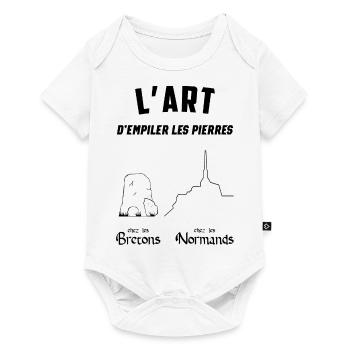L'art d empiler les pierres - Body à manches courtes Premium Bébé - blanc - Devant