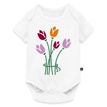 Flowers - Baby Premium short-sleeve bodysuit - white - Front