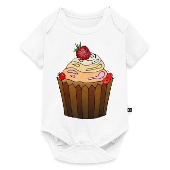 Kuchen - Baby Premium Kurzarmbody - Weiß - Vorne