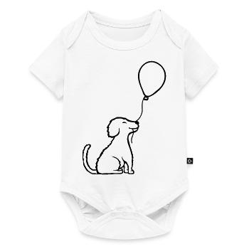 Sitting balloon dog cool - Baby Premium short-sleeve bodysuit - white - Front