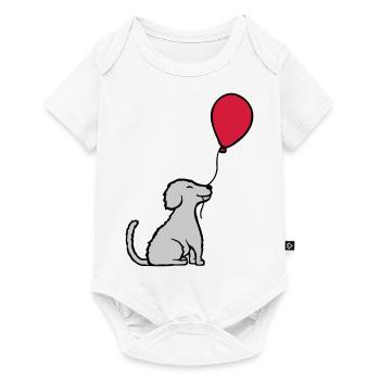 Balloon dog cool sitting - Baby Premium short-sleeve bodysuit - white - Front