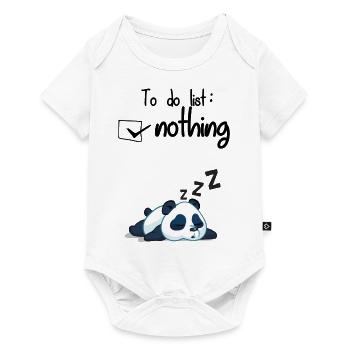 The list of things to do: nothing. Sleeping panda - Baby Premium short-sleeve bodysuit - white - Front