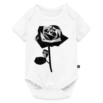 Polygone rose noire - Body à manches courtes Premium Bébé - blanc - Devant