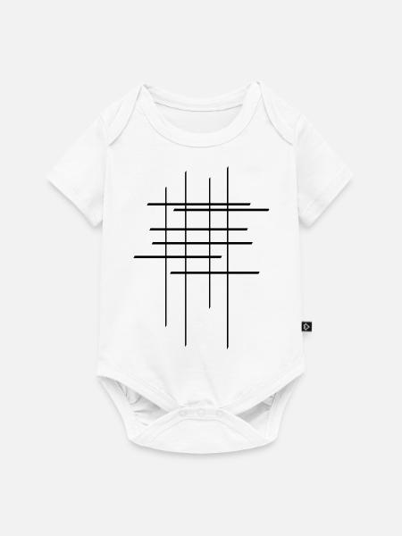Zufällige Linien - Baby Premium Kurzarmbody - Weiß