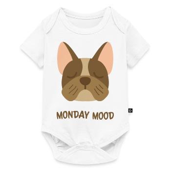 français bulldog humeur du lundi - Body à manches courtes Premium Bébé - blanc - Devant