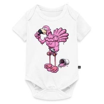 Turkey In Flamingo Disguise - Baby Premium short-sleeve bodysuit - white - Front