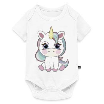 Idée cadeau Bébé Licorne - Body à manches courtes Premium Bébé - blanc - Devant