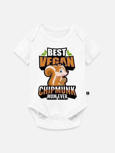 Streifenhörnchen - Baby Premium Kurzarmbody - Weiß