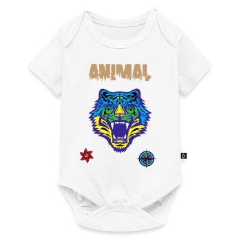 Bengal tiger scratch claw - Baby Premium short-sleeve bodysuit - white - Front