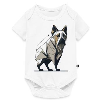 Geometric Bulldog - Baby Premium short-sleeve bodysuit - white - Front