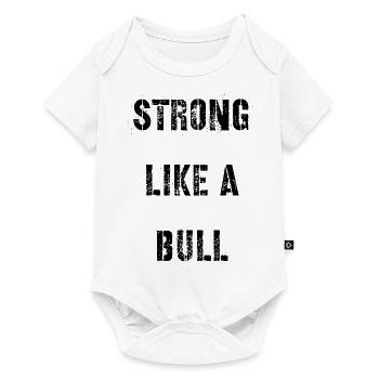 T-shirt « Fort comme un taureau » - Body à manches courtes Premium Bébé - blanc - Devant