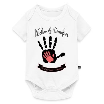 Mother and Daugther, Mutter und Tocher - Baby Premium Kurzarmbody - Weiß - Vorne
