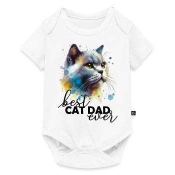 Best Cat Dad Bester Katzenpapa - Baby Premium short-sleeve bodysuit - white - Front