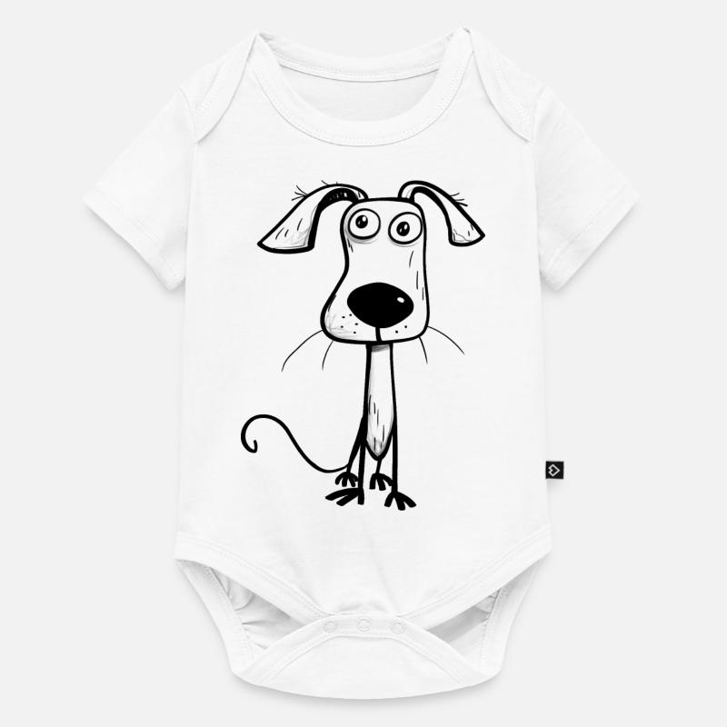 Hund - Baby Premium Kurzarmbody - Weiß