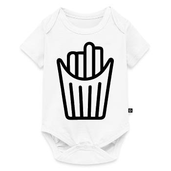 cornet de frites - Body à manches courtes Premium Bébé - blanc - Devant
