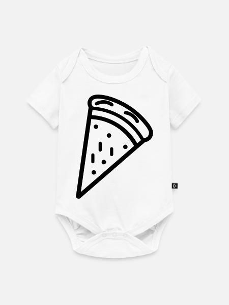 Pizzastück - Baby Premium Kurzarmbody - Weiß