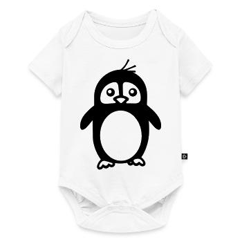 Pinguin - Baby Premium Kurzarmbody - Weiß - Vorne