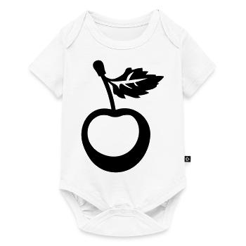 Kirsche - Baby Premium Kurzarmbody - Weiß - Vorne