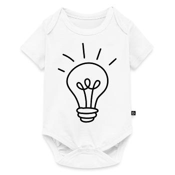 Gluehbirne - Baby Premium Kurzarmbody - Weiß - Vorne