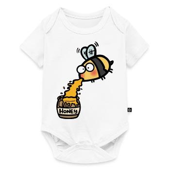 Kotzende Honigbiene - Baby Premium Kurzarmbody - Weiß - Vorne