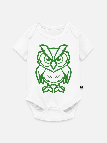 eule comic - Baby Premium Kurzarmbody - Weiß