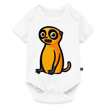 Suricate Halloween Bande dessinée drôle - Body à manches courtes Premium Bébé - blanc - Devant