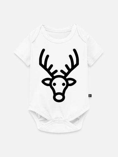 Weihnachtsrentiere - Baby Premium Kurzarmbody - Weiß