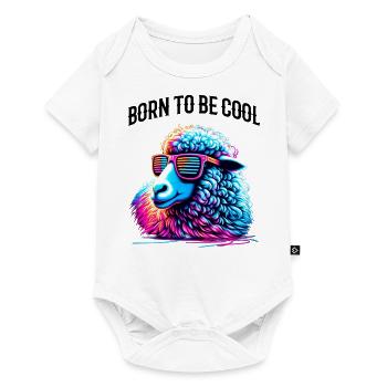 Sheep cool Funny sheep glasses Born to be cool - Baby Premium short-sleeve bodysuit - white - Front